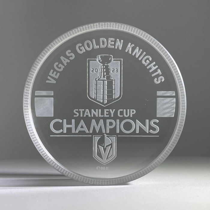 Vegas Golden Knights Stanley Cup Champions Crystal Puck - Vegas Team Store