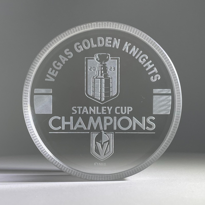 Vegas Golden Knights Stanley Cup Champions Crystal Puck - Vegas Team Store