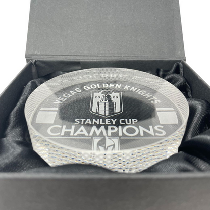 Vegas Golden Knights Stanley Cup Champions Crystal Puck - Vegas Team Store