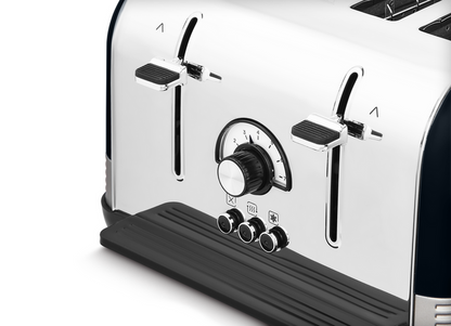 Venture Retro Black 4 Slice Toaster - Onyx