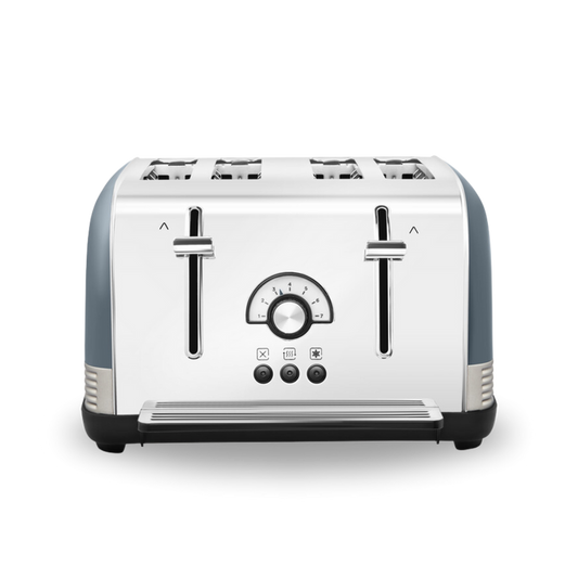 Venture Retro Blue 4 Slice Toaster - Basalt