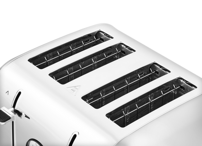 Venture Retro Silver 4 Slice Toaster - Tungsten