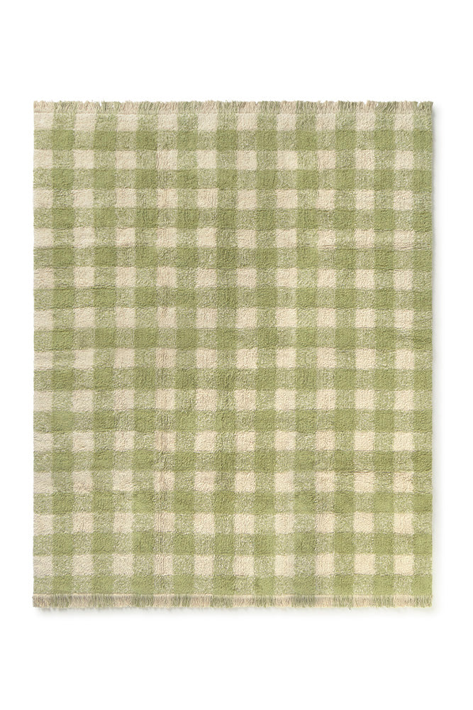 Vichy Matcha Washable Area Rug - Rugs by Roo