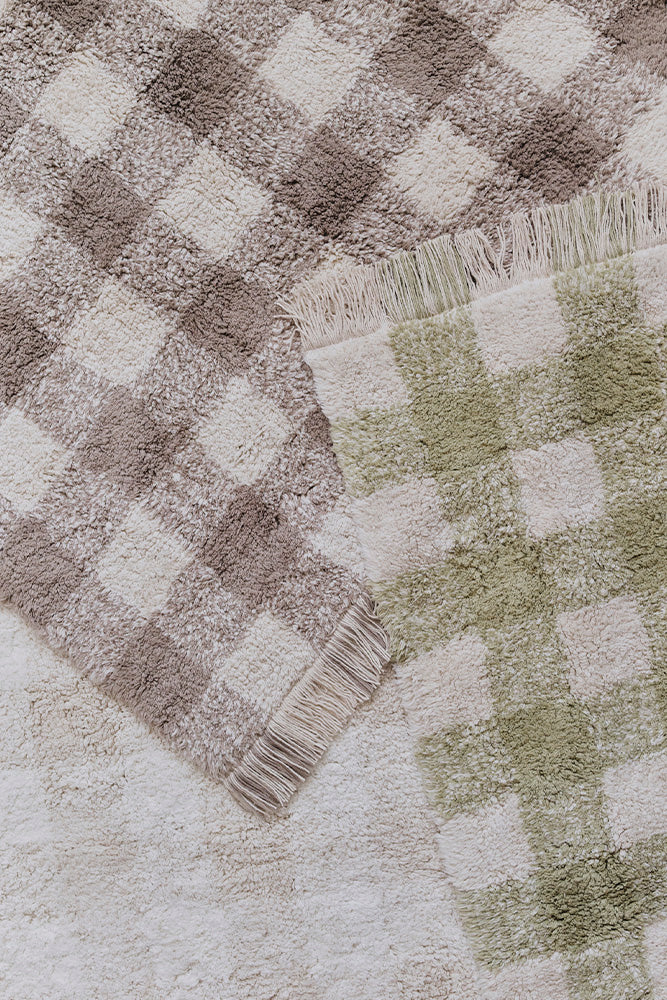 Vichy Matcha Washable Area Rug - Rugs by Roo