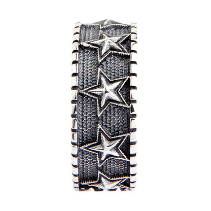 Antique Silver Star Ring – Gothic Punk Rock Jewelry for Men & Women