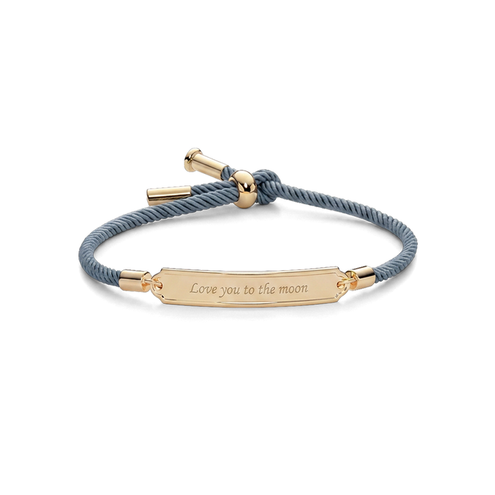 Vitamin Sea Gravur Armband Gold Grau