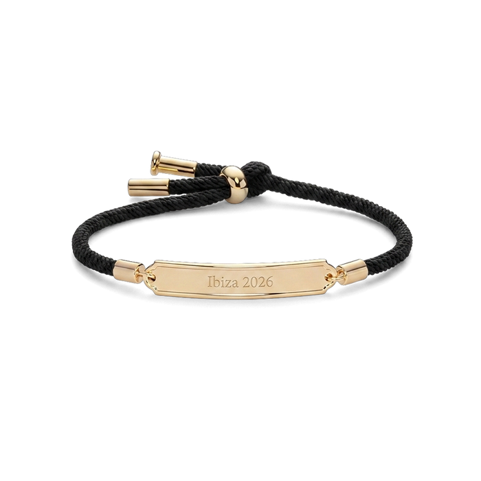 Vitamin Sea Gravur Armband Gold Schwarz