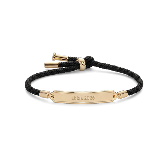 Vitamin Sea Gravur Armband Gold Schwarz