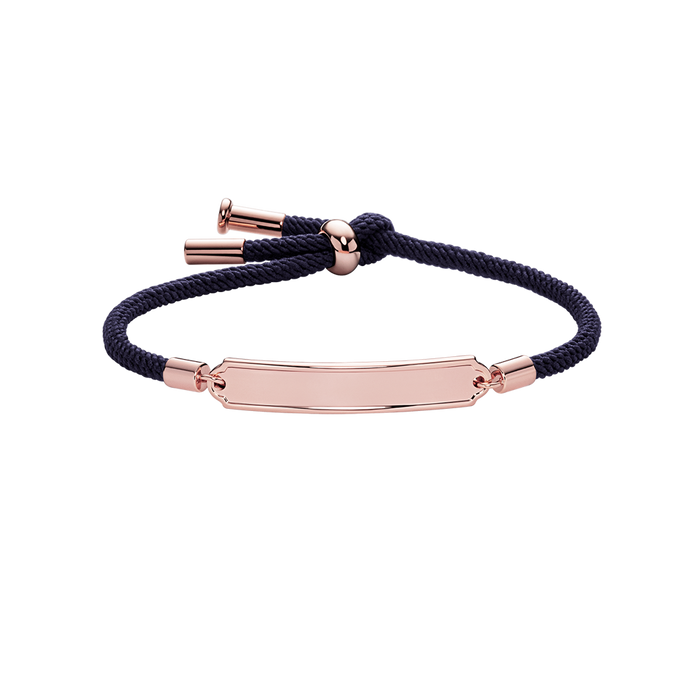 Vitamin Sea Gravur Armband Roségold Marineblau