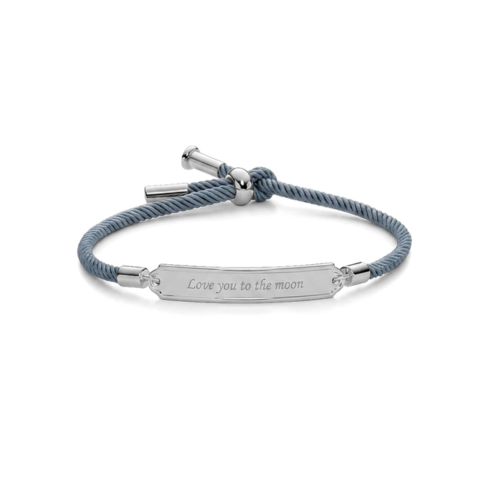 Vitamin Sea Gravur Armband Silber Grau