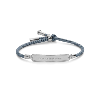 Vitamin Sea Gravur Armband Silber Grau