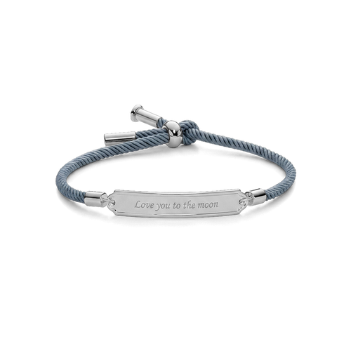 Vitamin Sea Gravur Armband Silber Grau