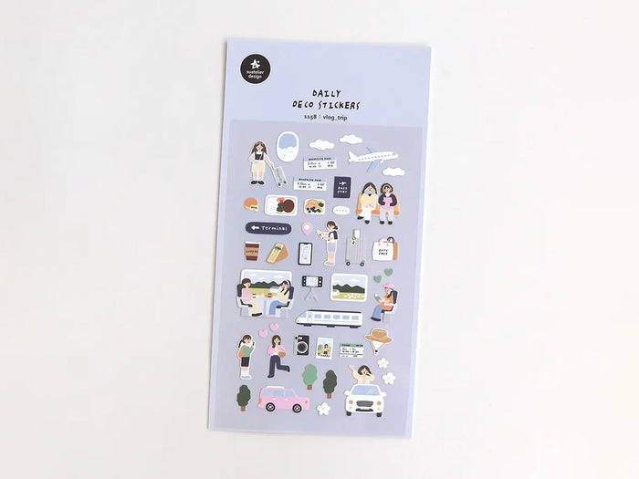 Vlog Trip Sticker Sheet 1158