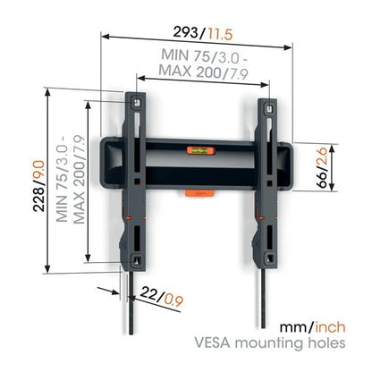 Vogels Comfort TVM 3205 Fixed TV Wall Mount for TVs from 19 to 50 inches Black
