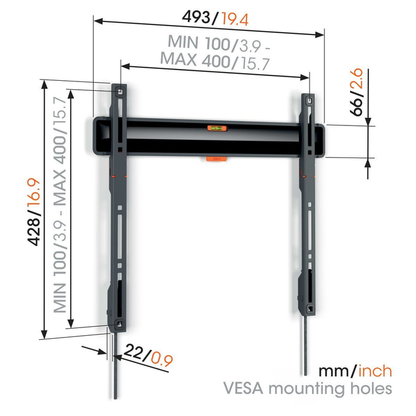 Vogels Comfort TVM 3405 Fixed TV Wall Mount for TVs from 32 to 77 inches