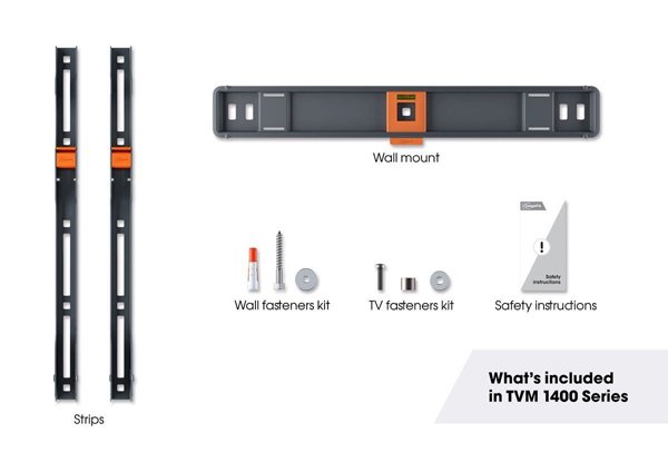 Vogels Quick TVM 1405 Fixed TV Wall Mount for TVs from 32 to 77 inches Black