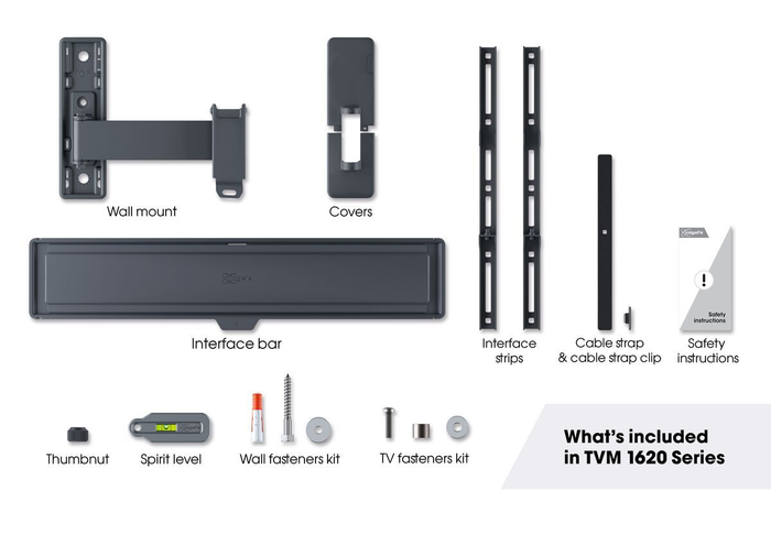 Vogels Quick TVM 1625 Full-Motion TV Wall Mount for TVs from 40 to 77 inches Black