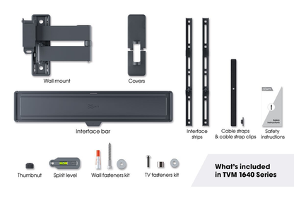 Vogels Quick TVM 1645 Full-Motion TV Wall Mount for TVs from 40 to 77 inches Black