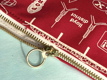 Washington DC Zipped Pouch - Natural