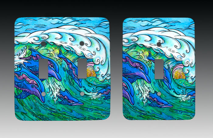 Wave Riding Light Switch Cover