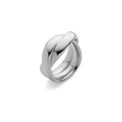 Waves Duo Ring Silber