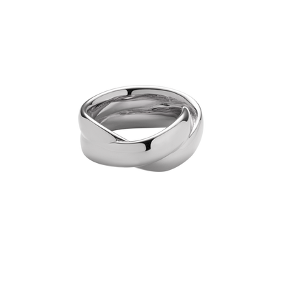 Waves Duo Ring Silber
