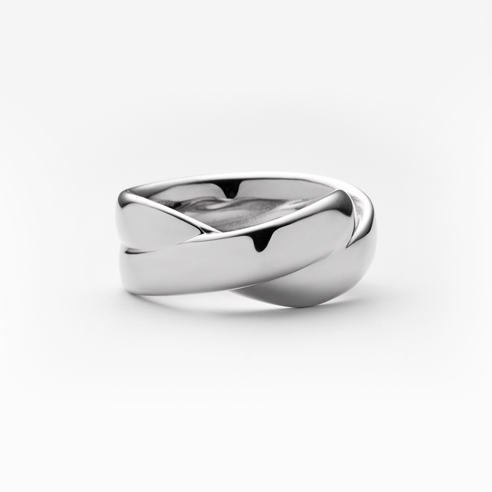 Waves Duo Ring Silber