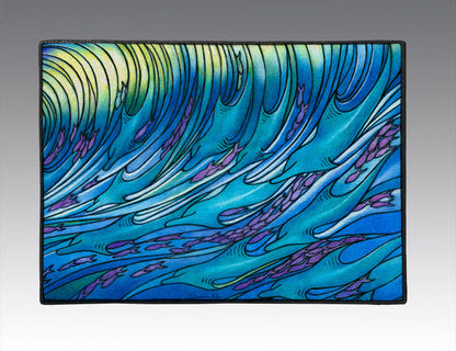 Waves of the Dolphin Door Mat