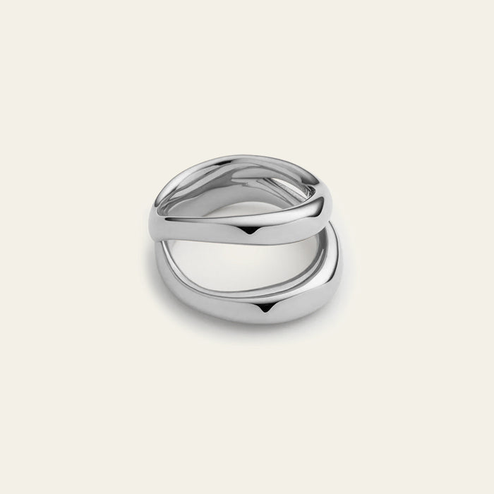 Waves Ring Silber