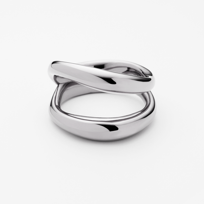 Waves Ring Silber