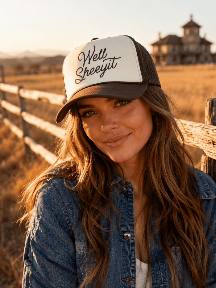 Well Sheeyit Trucker HatBrown & Tan
