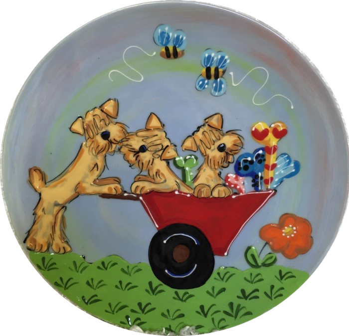 wheaten terrier trophy plate
