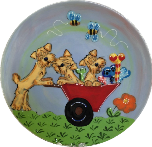 wheaten terrier trophy plate