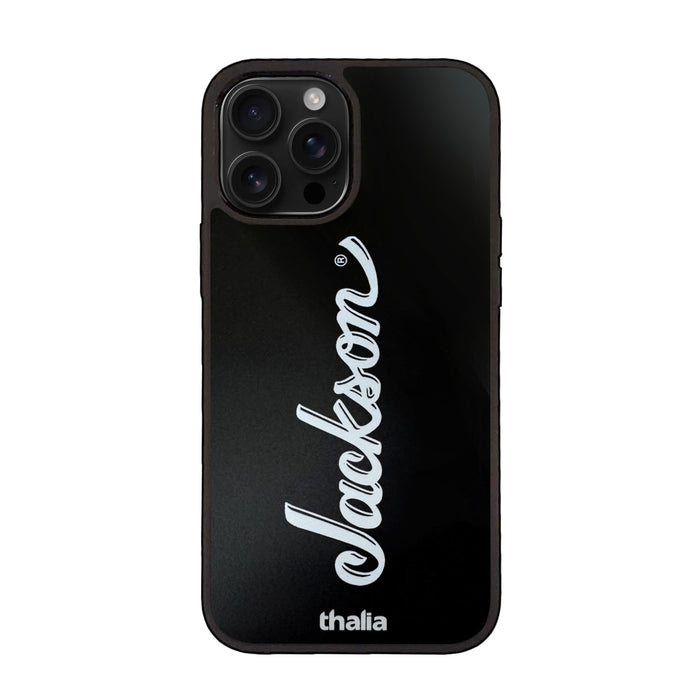 JacksonbyThalia White Jackson Logo on Matte Black | iPhone Case – product image 2