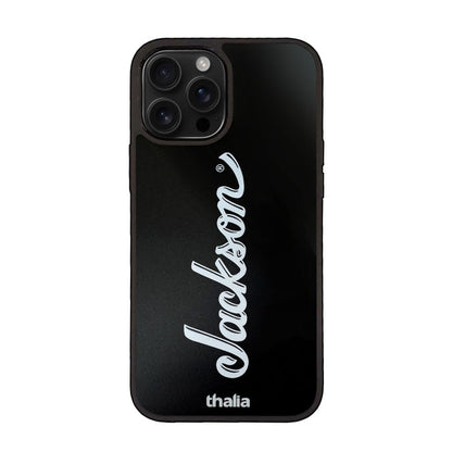 JacksonbyThalia White Jackson Logo on Matte Black | iPhone Case – product image 2