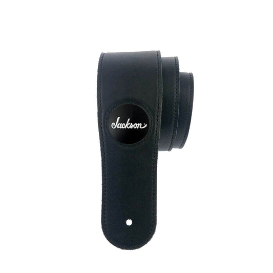 JacksonbyThalia White Jackson Logo on Matte Black | Italian Leather Strap