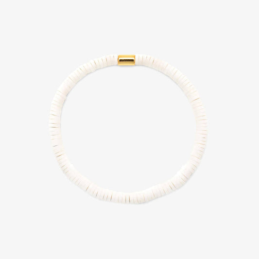 White Seascape Stretch Bracelet