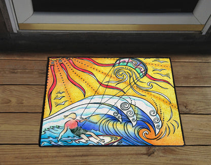 Wind and Waves Door Mat