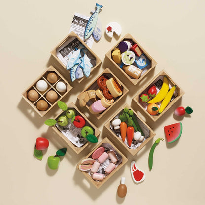 Wooden Play Food Crate, Smoothie Fruit