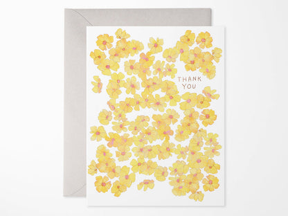 Yellow Flowers Thank You Cards Box of 6