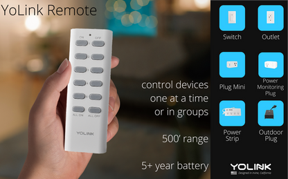 YoLink Remote 500 Feet Smart Remote Controller - YoLink
