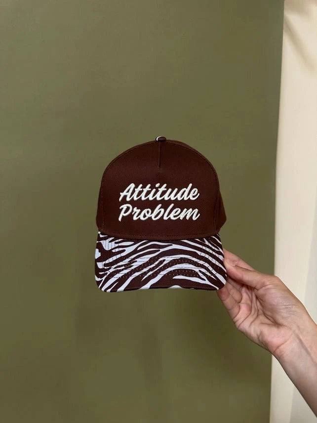 Zebra Attitude Problem Embroidered Trucker Hat