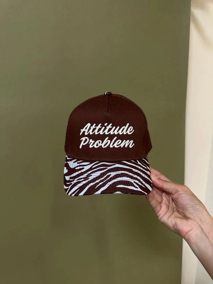 Zebra Attitude Problem Embroidered Trucker Hat