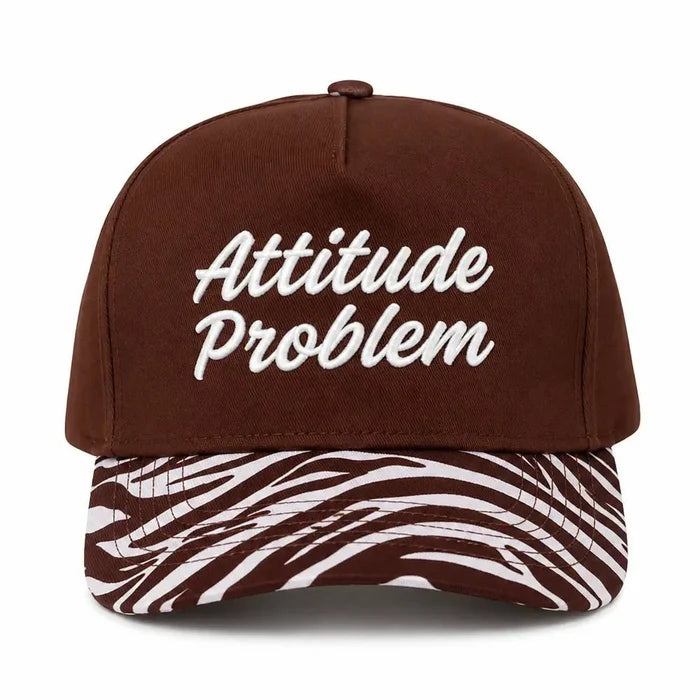 Zebra Attitude Problem Embroidered Trucker Hat