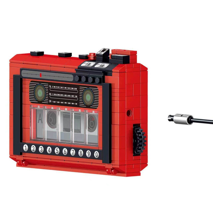 ZHEGAO 00989 Retro Classic Tape Recorder mini brick 457pcs ZHEGAO