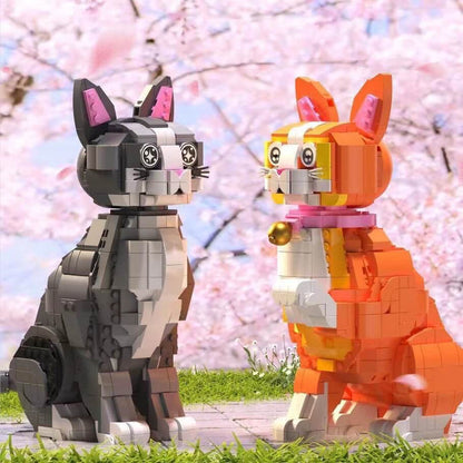 ZHEGAO Cute Cat Mini Brick