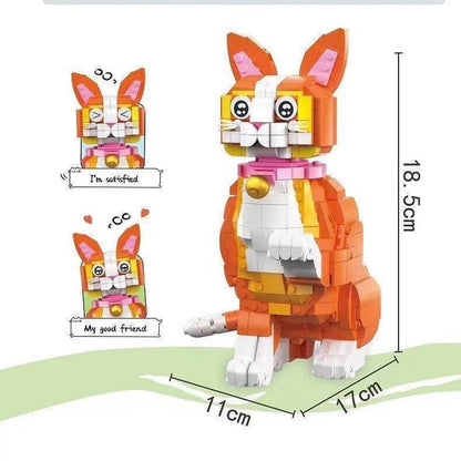 ZHEGAO Cute Cat Mini Brick