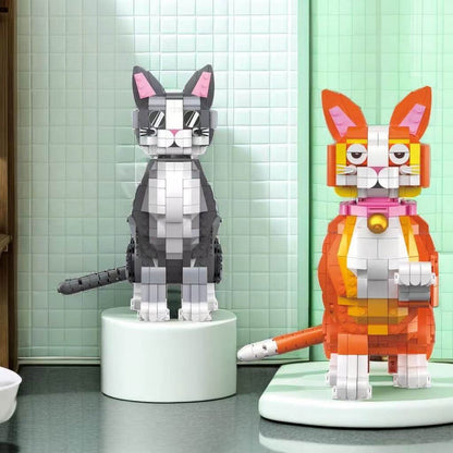 ZHEGAO Cute Cat Mini Brick