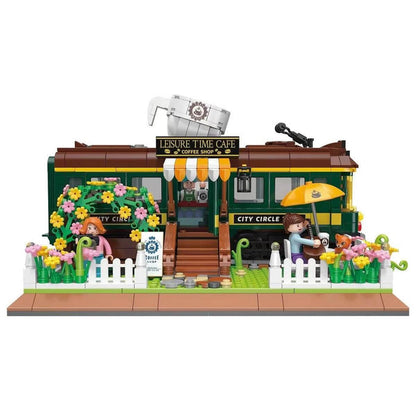 ZHEGAO DZ6002 Train Coffee House MINI Brick ZHEGAO