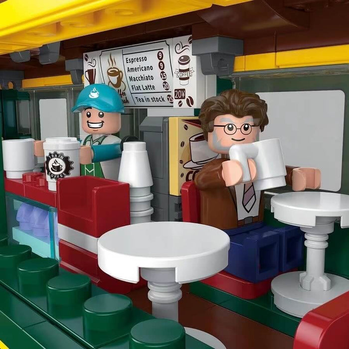 ZHEGAO DZ6002 Train Coffee House MINI Brick ZHEGAO